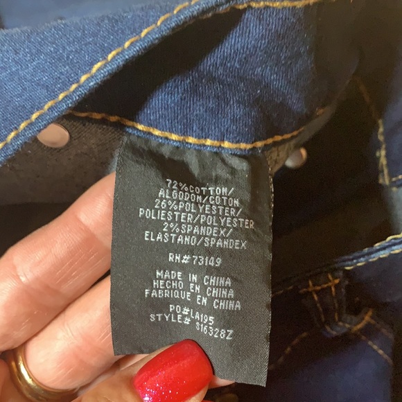 Boom Boom Jeans Dark Denim Button Fly Skirt - Picture 13 of 17